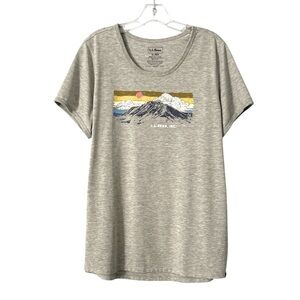 L. L. Bean Camp Tee Light Gray Heather Short Sleeve